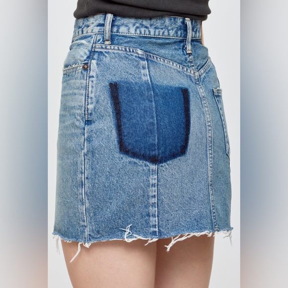 MOUSSY VINTAGE Thomoston Asymmetry Skirt in Blue NWT. Size 24. - Picture 4 of 4